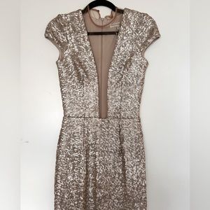 Dress the population Size XS, gold sequence Rose gold